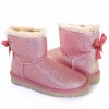 Ugg Mini Bailey Bow Sparkle Fashion Boot Pink
