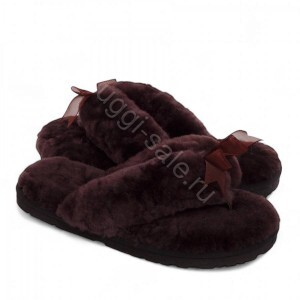 Ugg Fluff Flip Flop Chocolate