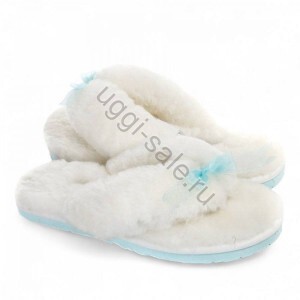 Ugg Fluff Flip Flop White